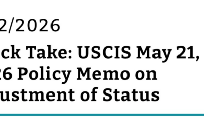 Quick Take: USCIS Policy Memo on Adjustment of Status